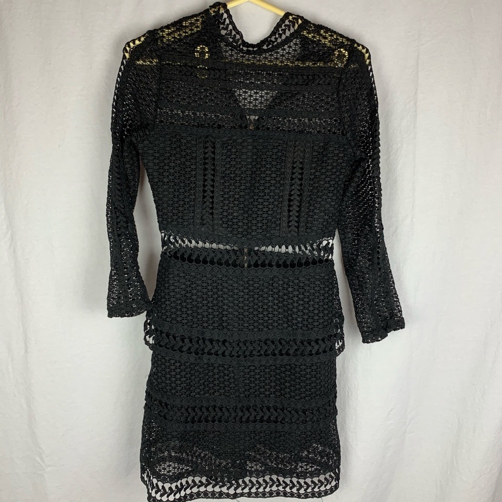 Renvy black lace dress